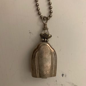 Silver cute bell necklace